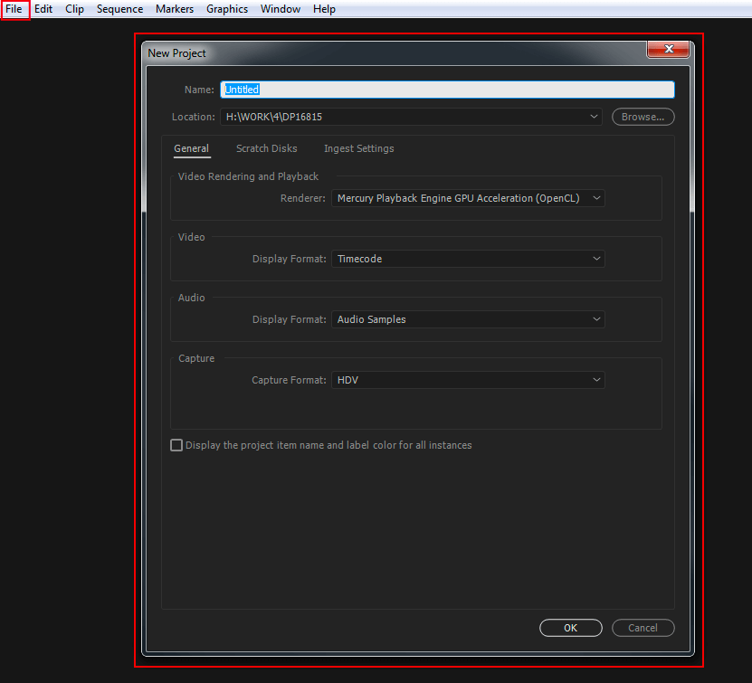 edit a 4k video on windows new project