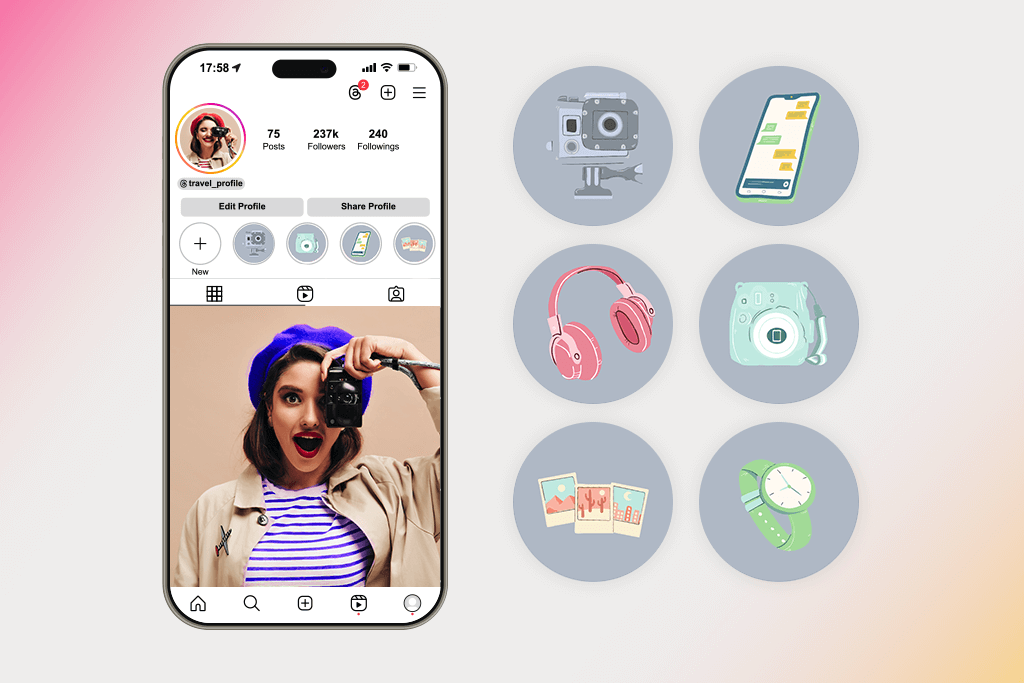 edit instagram highlight cover