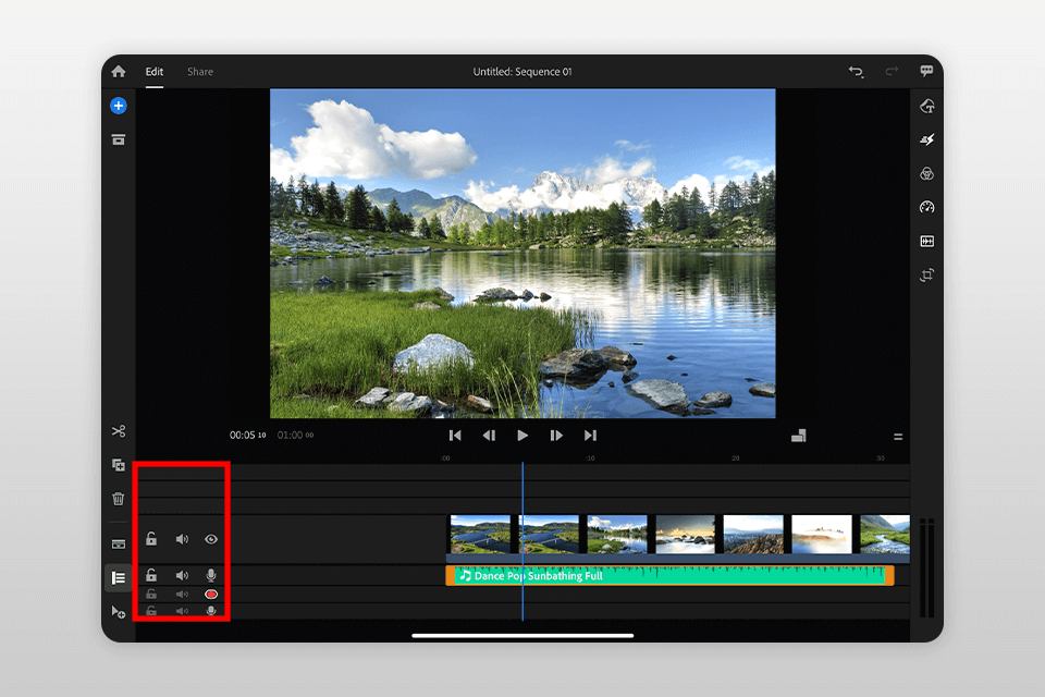تحرير الصوت الخاص بك في أدوبي راش
