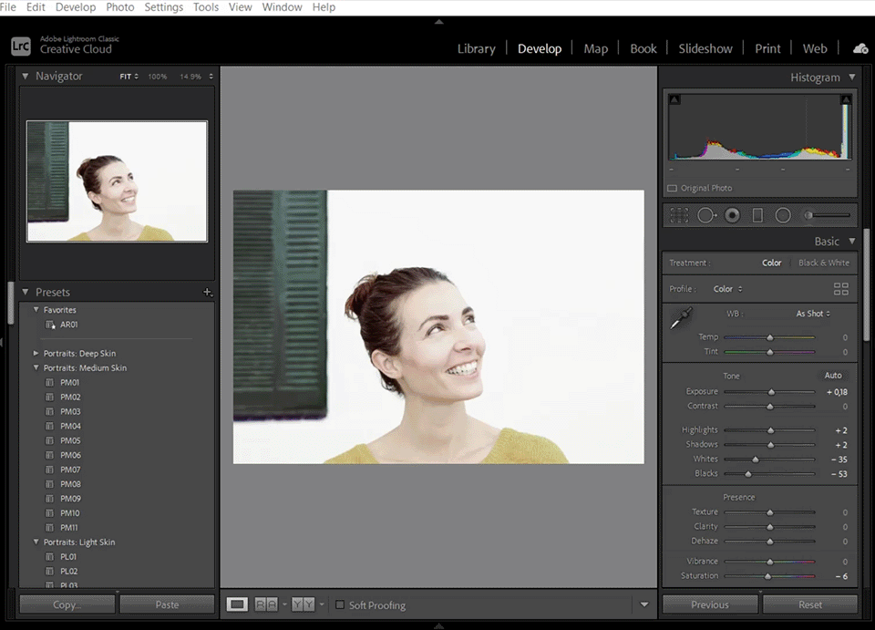editing cob light photos in lightroom
