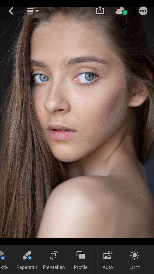 ein foto bearbeiten mobilen lightroom version