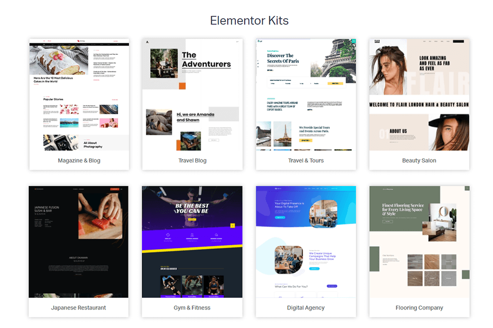 elementor kits