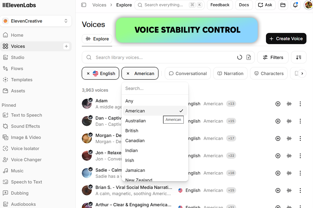 elevenlabs ai accent generator