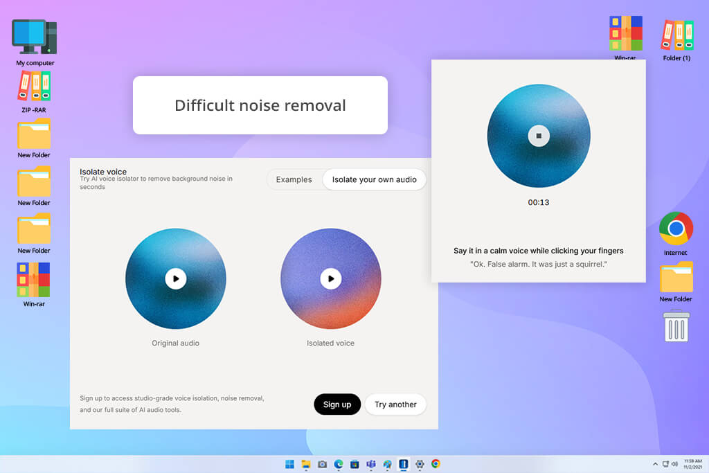 elevenlabs ai background noise remover