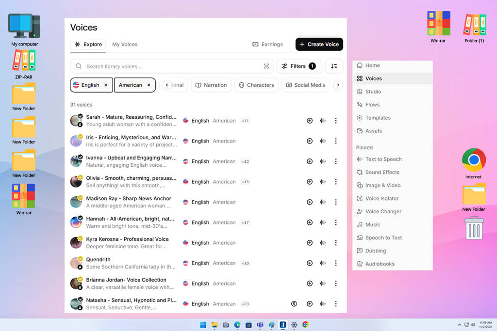 elevenlabs ai female voice generator