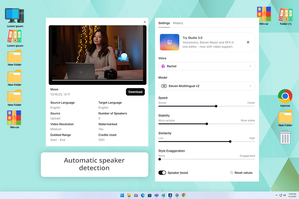 elevenlabs software interface