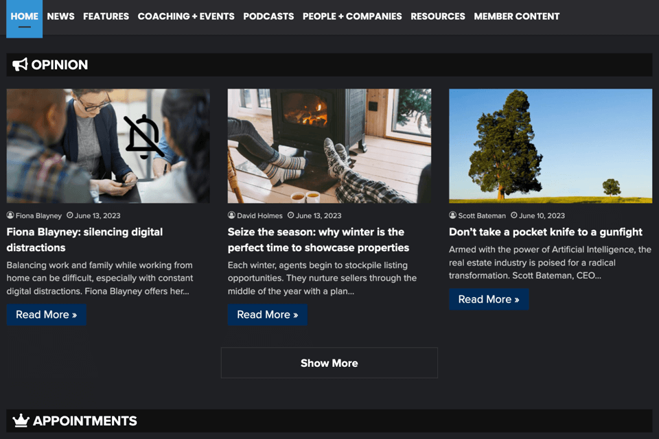 elite agent real estate blog website