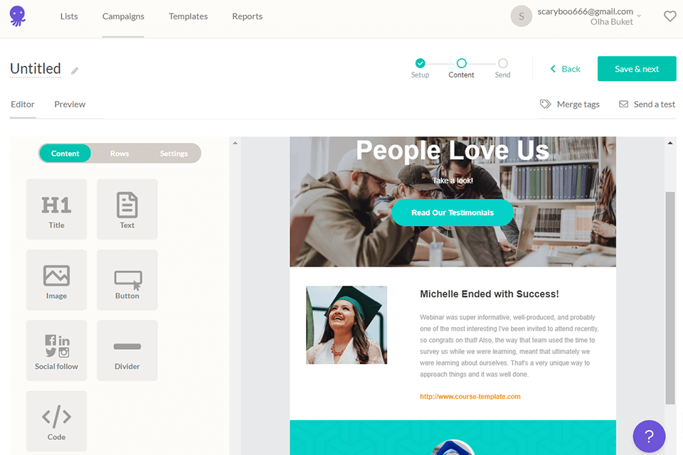 emailoctopus review campaigns