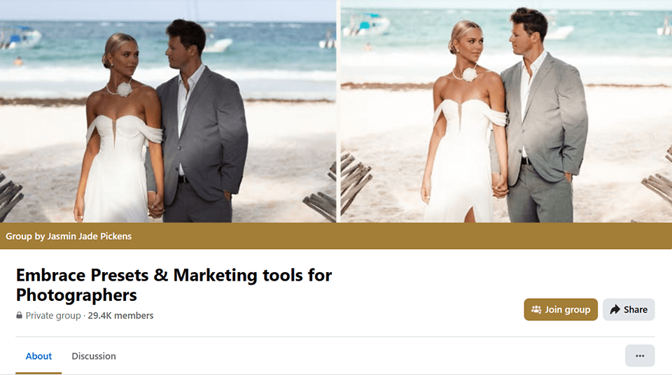 embrace presets editing tools for lightroom facebook photography group