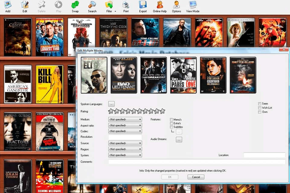free movie collection database