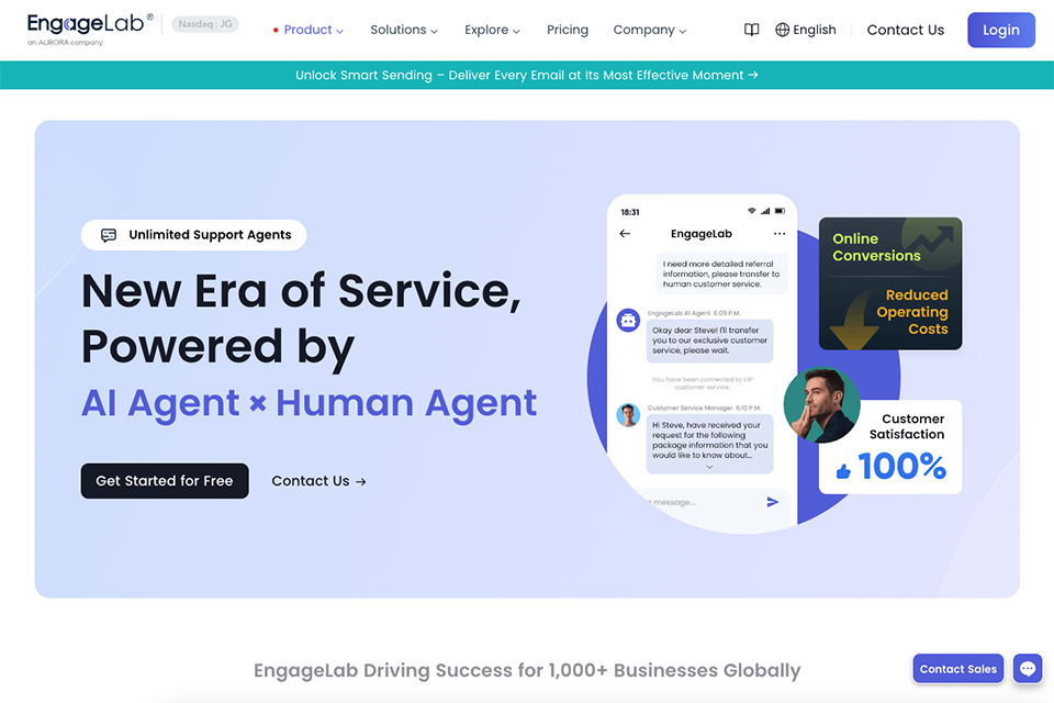engagelab live chat software