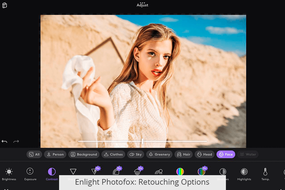 enlight photofox retouching features