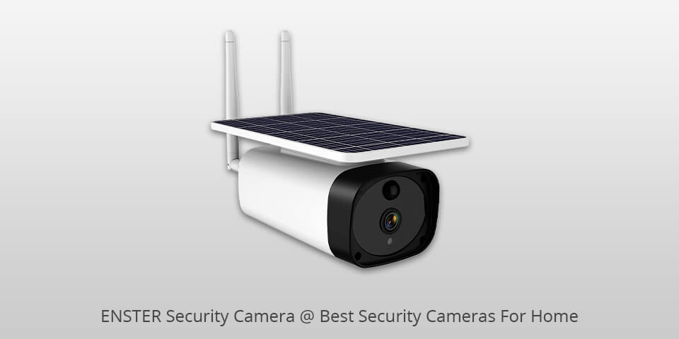 enster wireless solar battery powered security camera