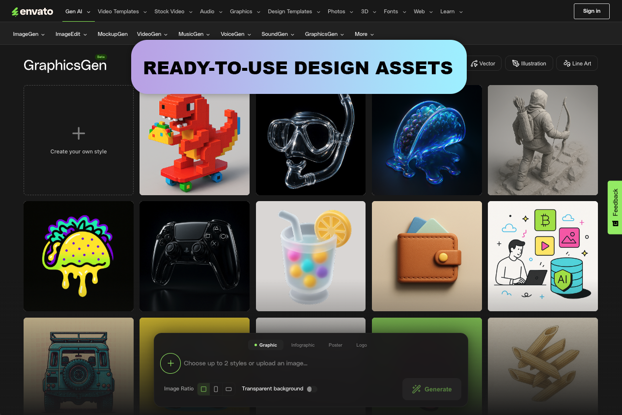 envato ai tool for designers