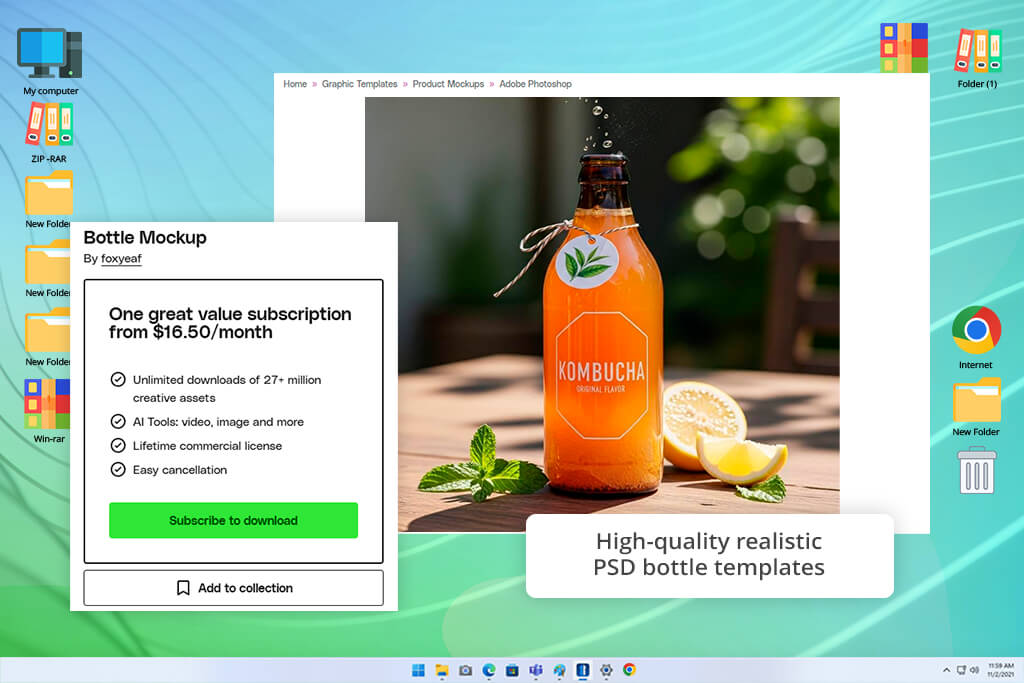 envato bottle mockup generator