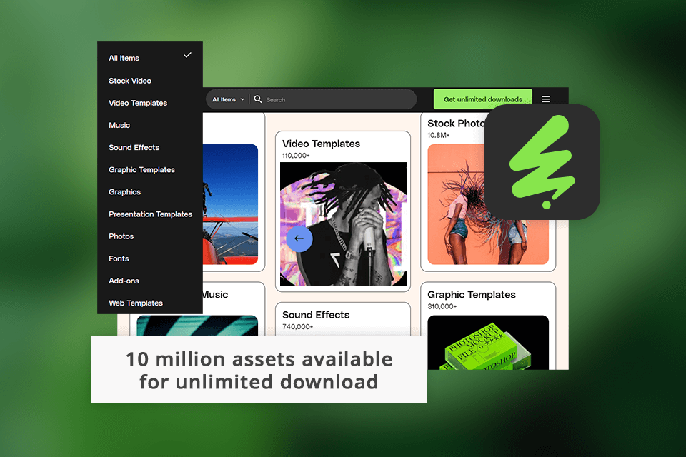 envato elements asset library