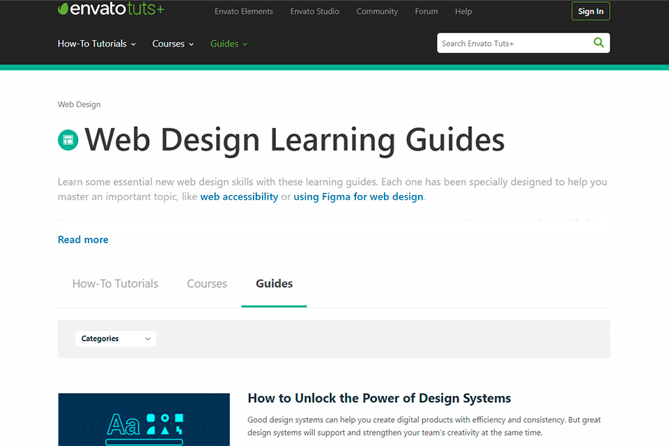 envato tuts web design blog interface