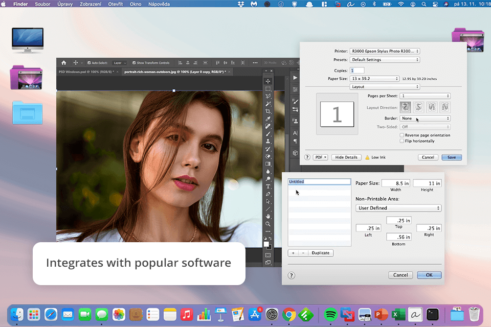 برنامج epson print layout