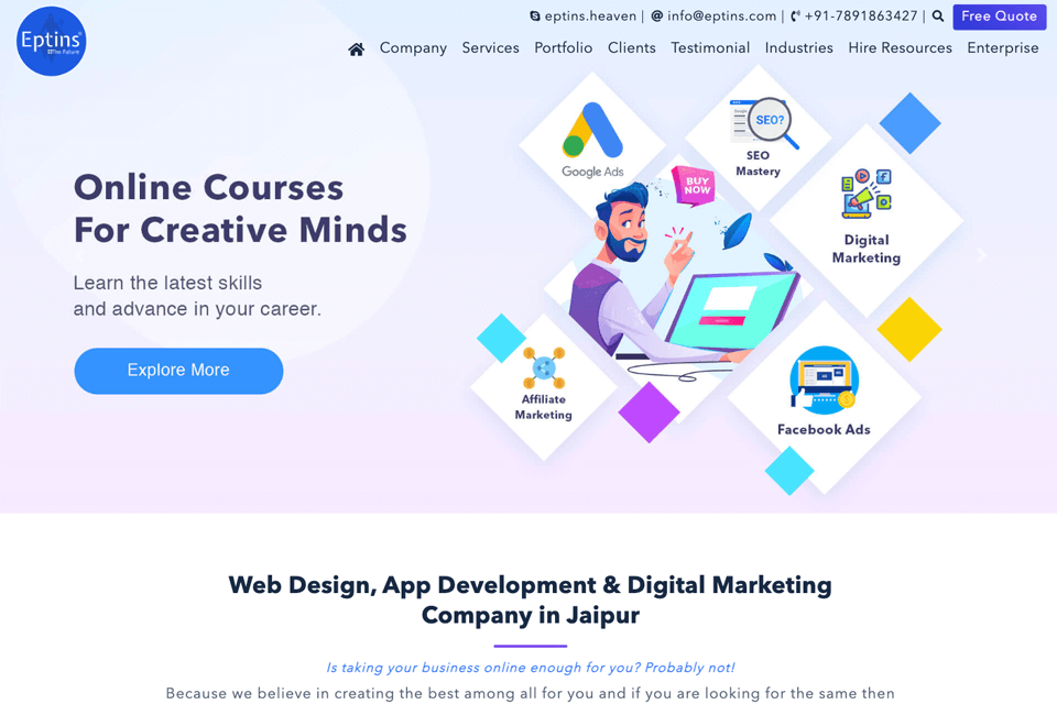 eptins enterprises website