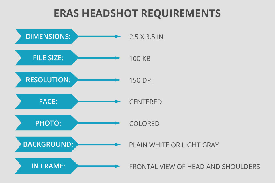 eras headshot tips requirements