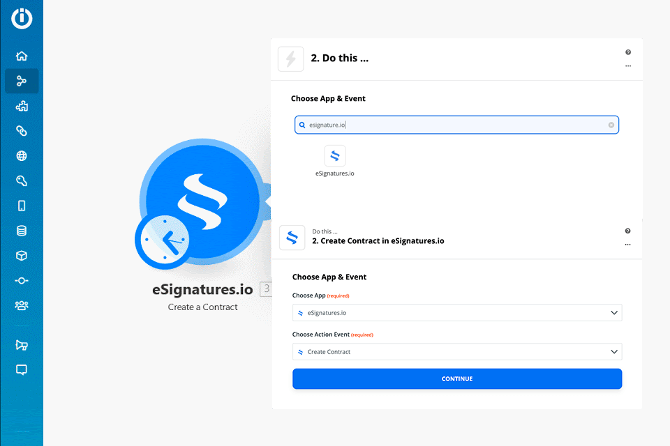 esignatures io esignature app interface