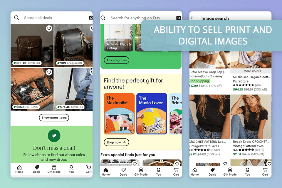 etsy photo selling app