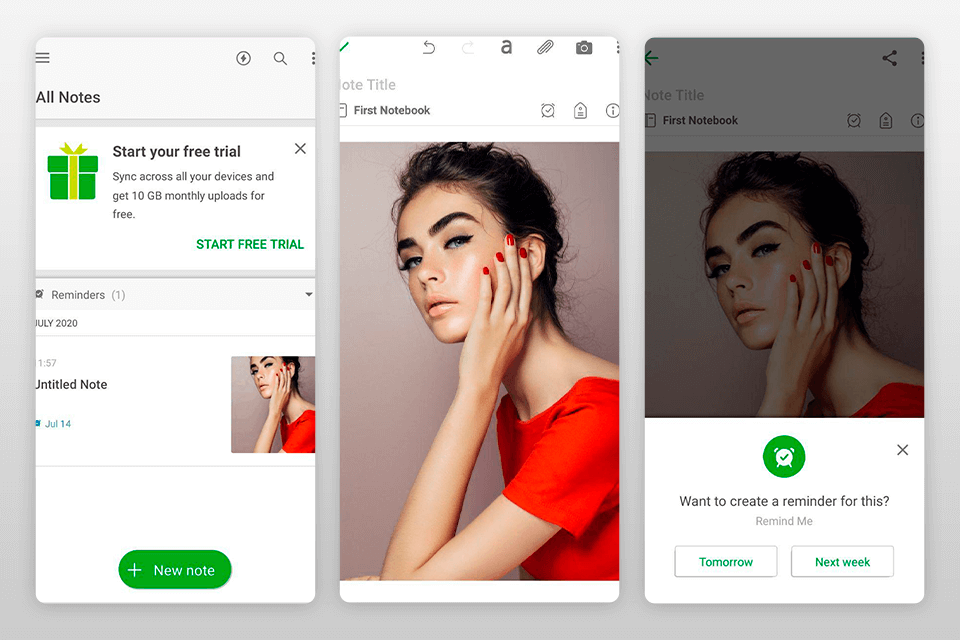 evernote interface app for fashion designers