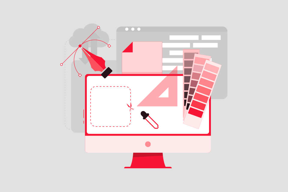 evolving digital graphic design vector