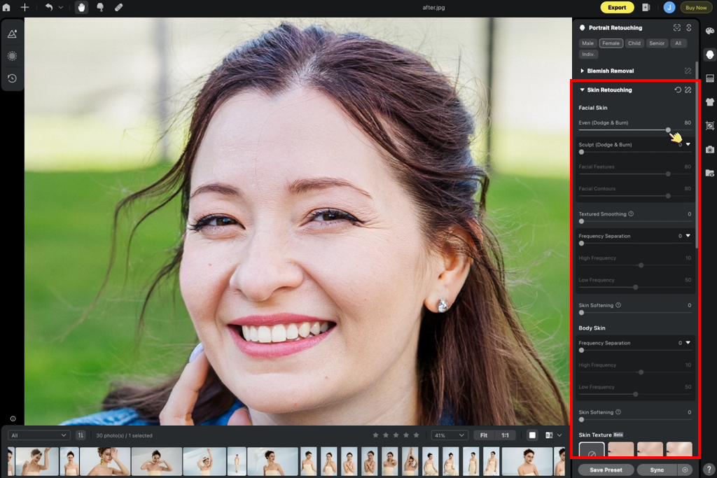 evoto ai skin retouching