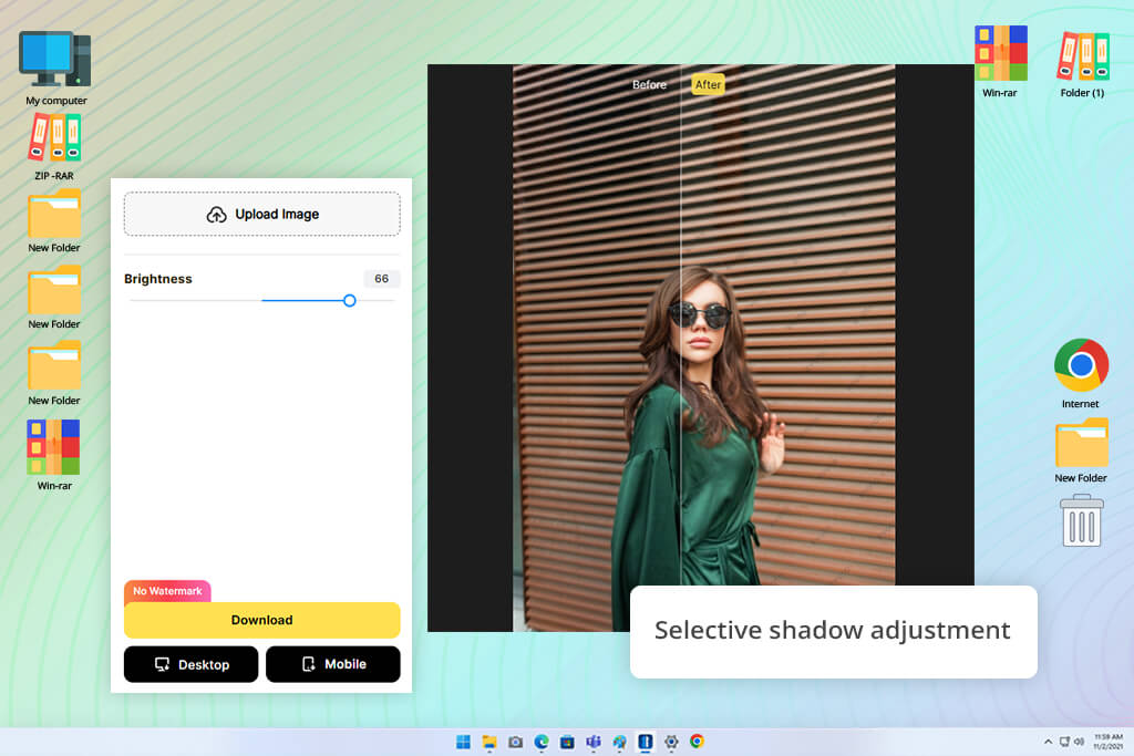 evoto image brightener online