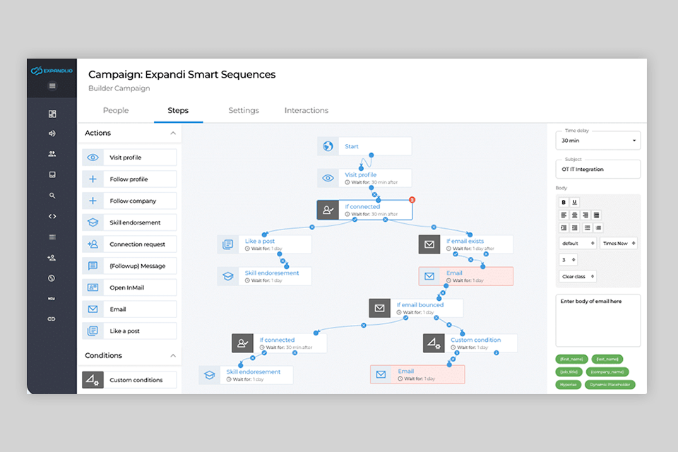 expandi linkedin automation tool interface