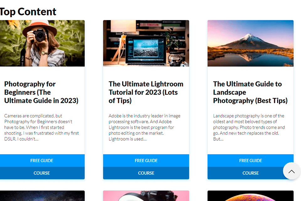 expertphotography photography blog interface