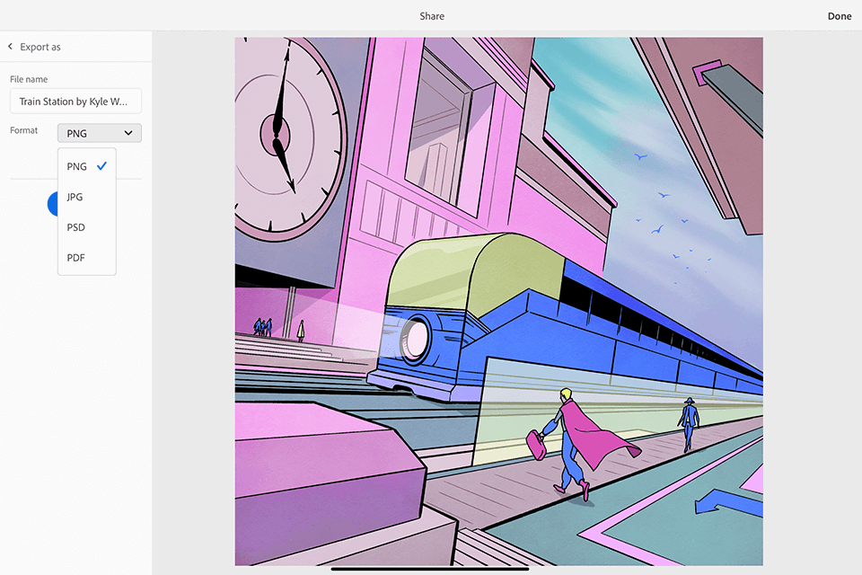 adobe fresco export settings