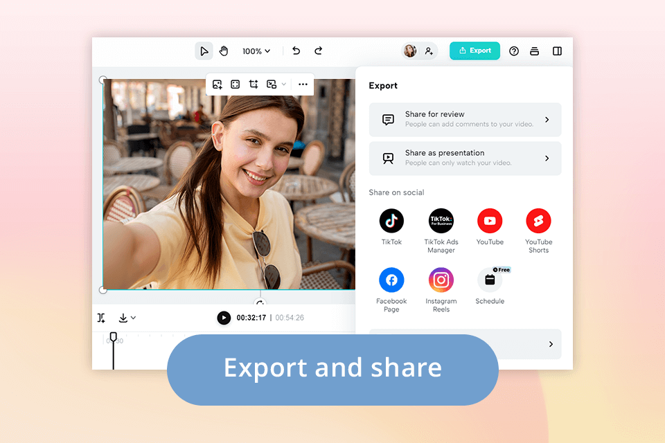 export the file from capcut video pitch changer online
