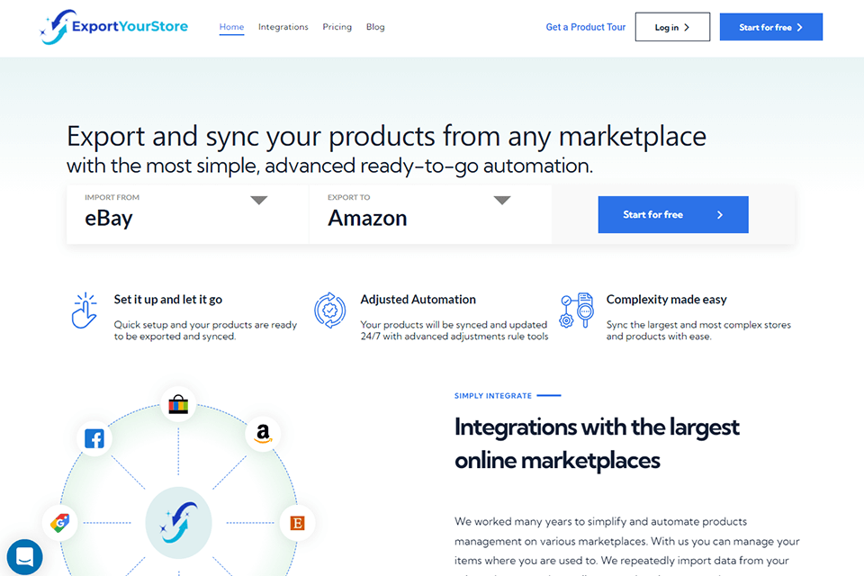 exportyourstore interface