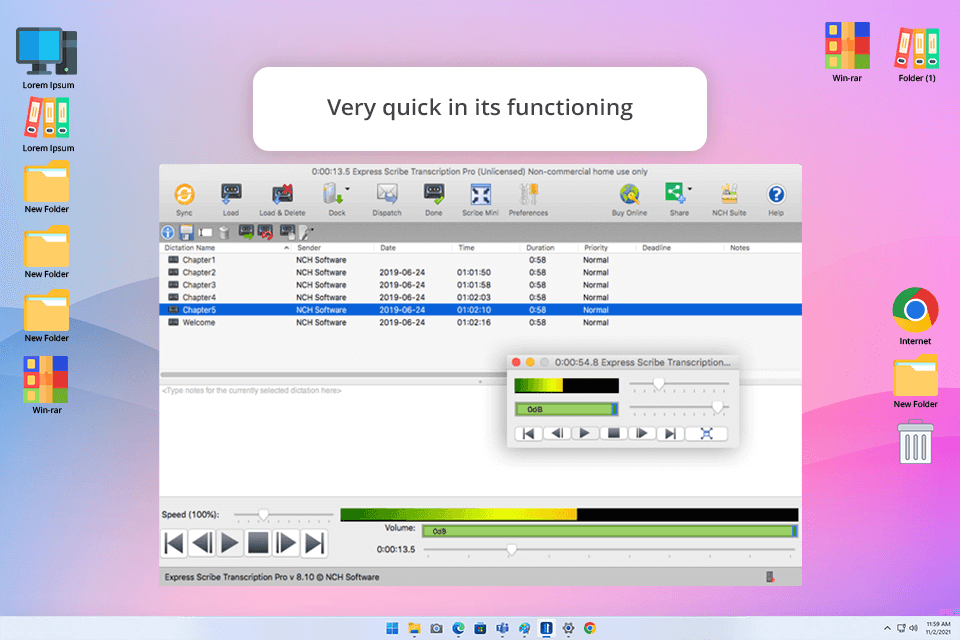 express scribe interface