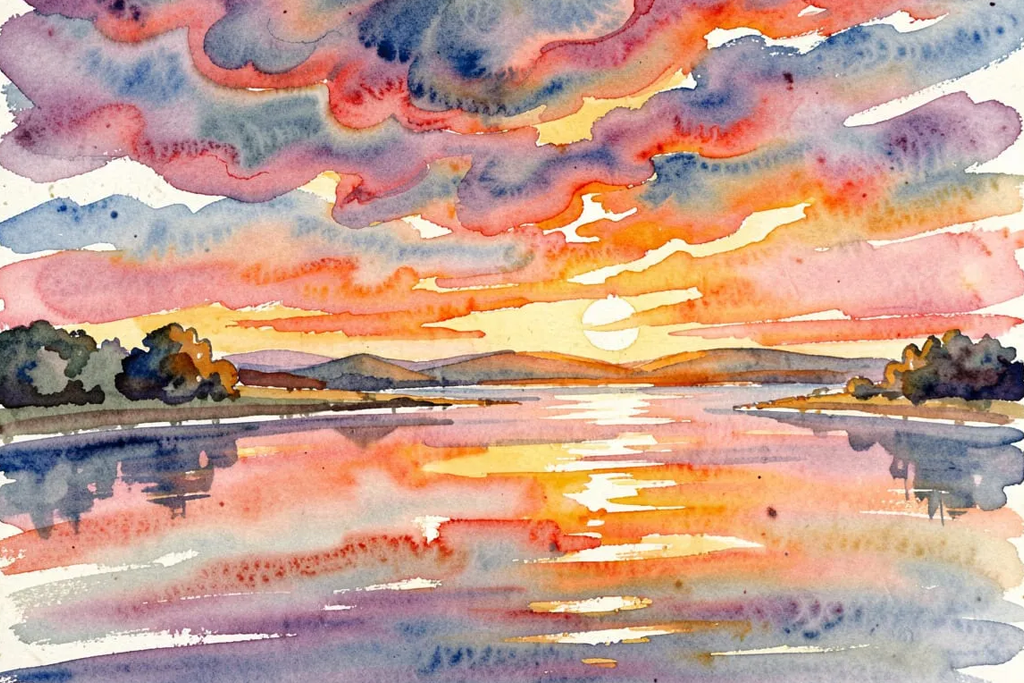 expressive watercolor style