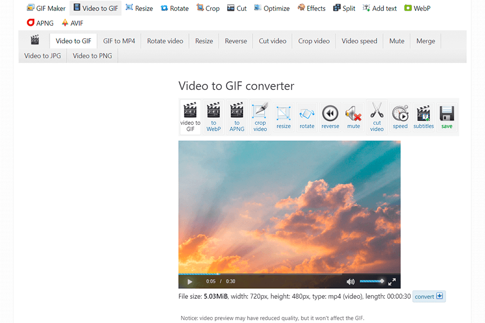 Converter vídeo em GIF, online e offline