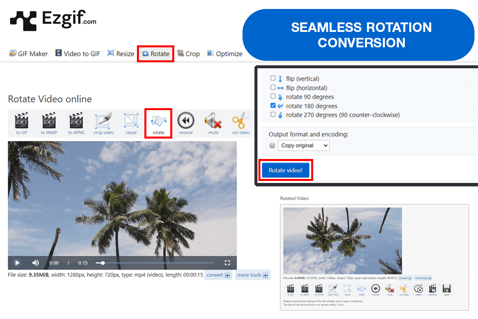 ezgif online video rotator