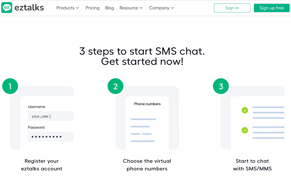eztalks platform interface chat