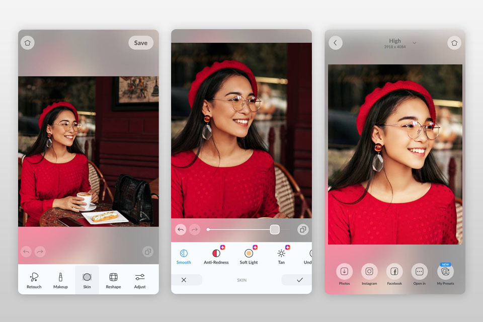 facelab app to make you look younger interface