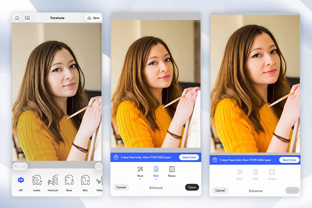facetune app to enhance photo quality