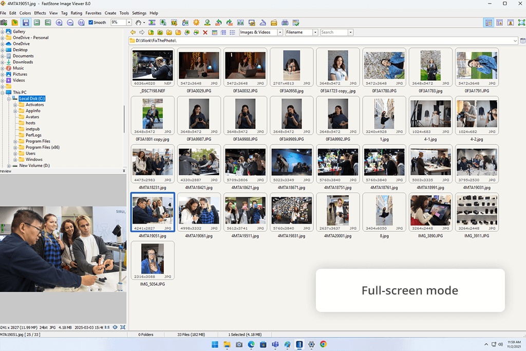 faststone image viewer photo organizing software interface