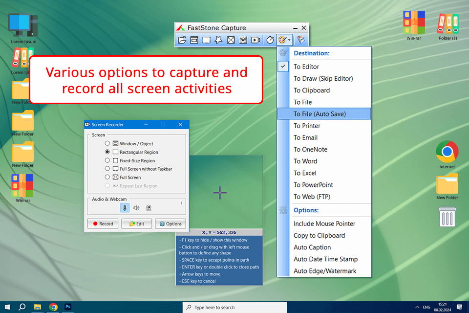 faststone screen capture screen