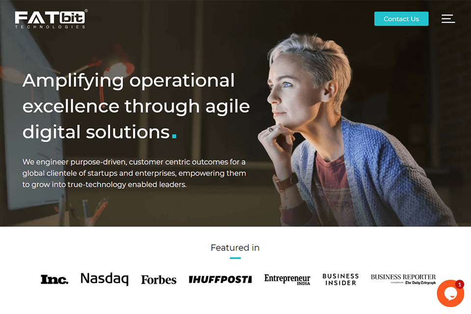 interfaz de la empresa de desarrollo de comercio electrónico fatbit