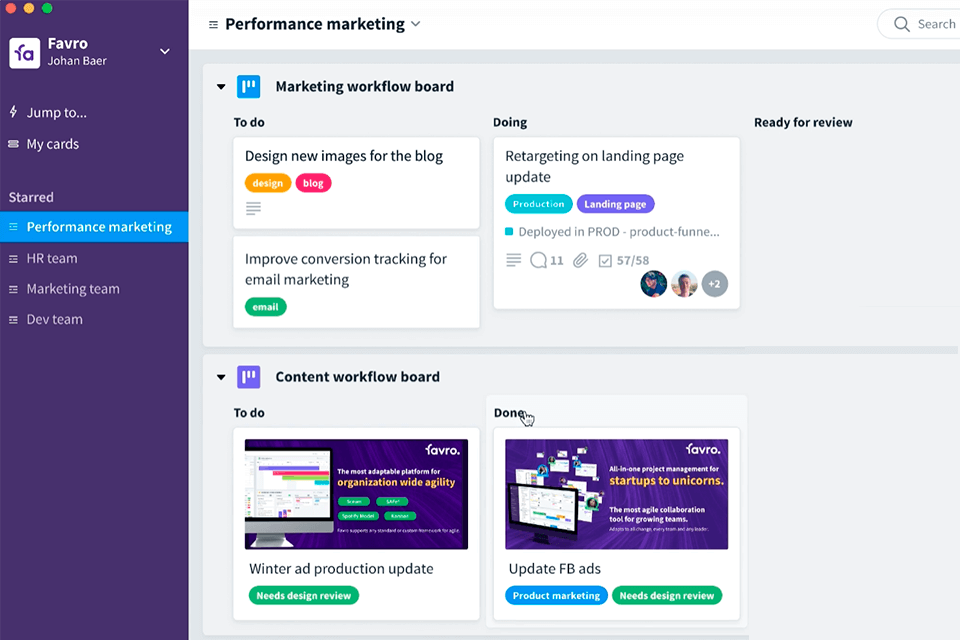 favro interface