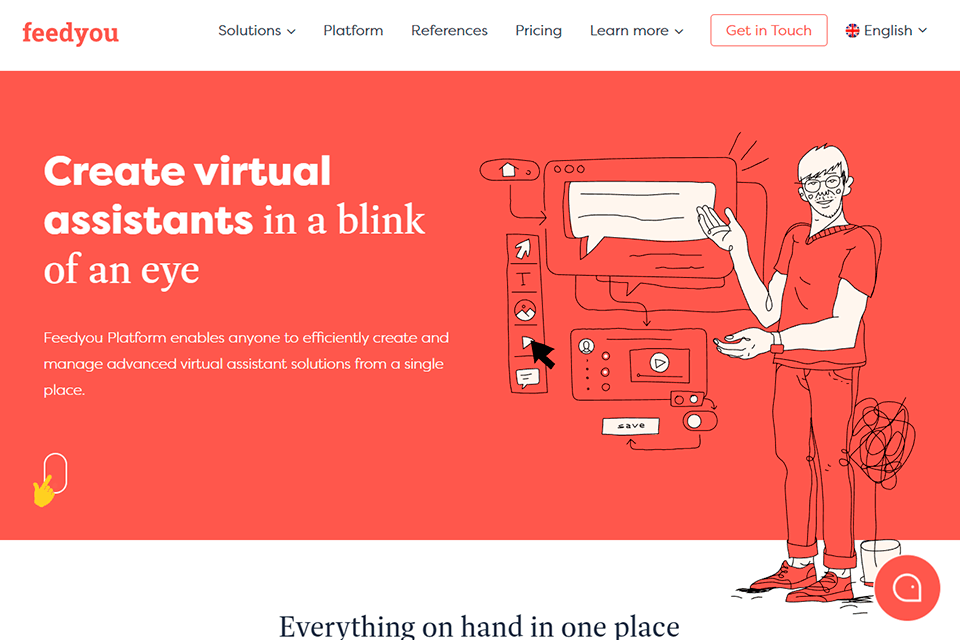 feedyou conversational ai platform interface