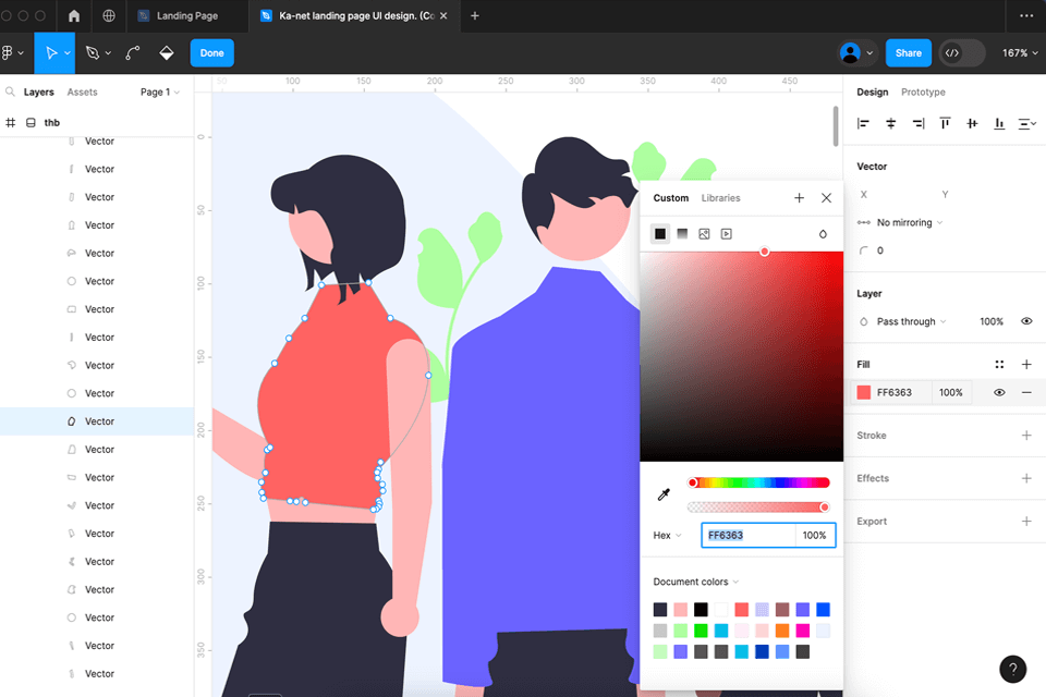 figma free graphic design software interface