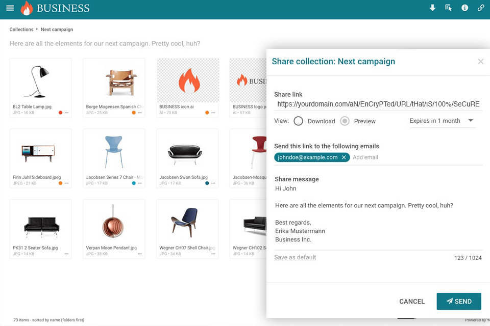 filecamp collections feature