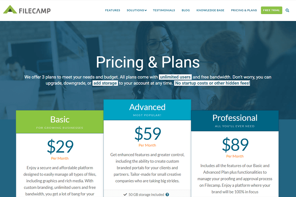 filecamp pricing
